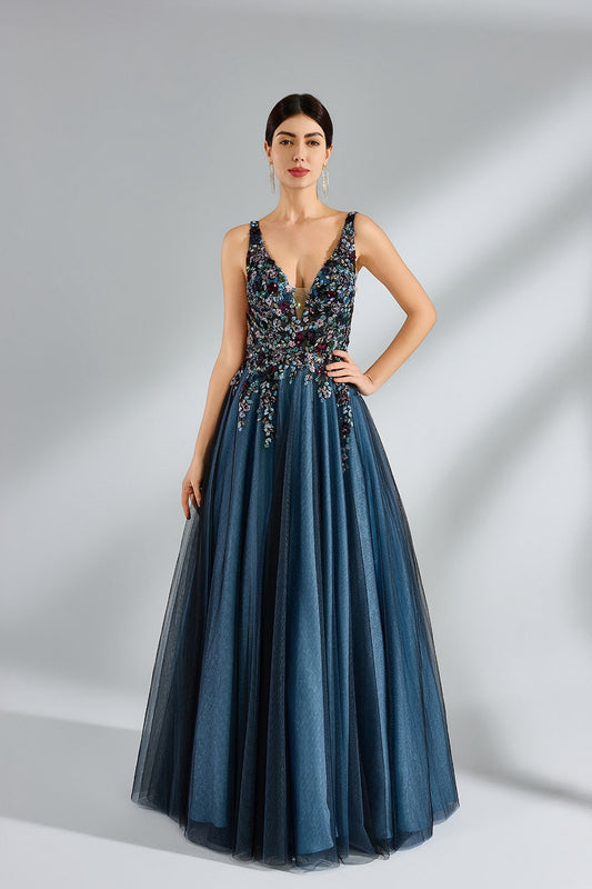 Multicolored Beaded Ball Gown for a Magical Prom Night 3320