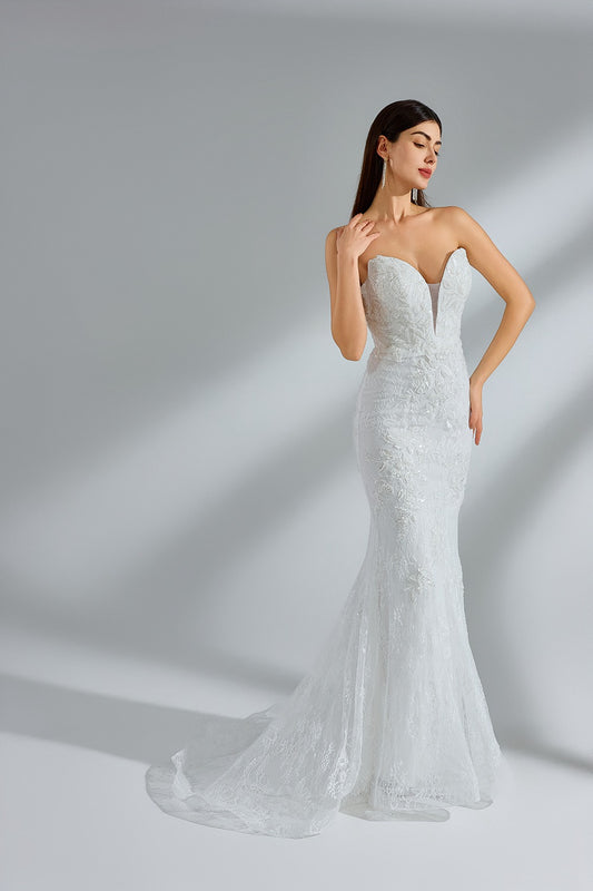 Wholesale Plus Size Lace Mermaid Wedding Dresses 32952