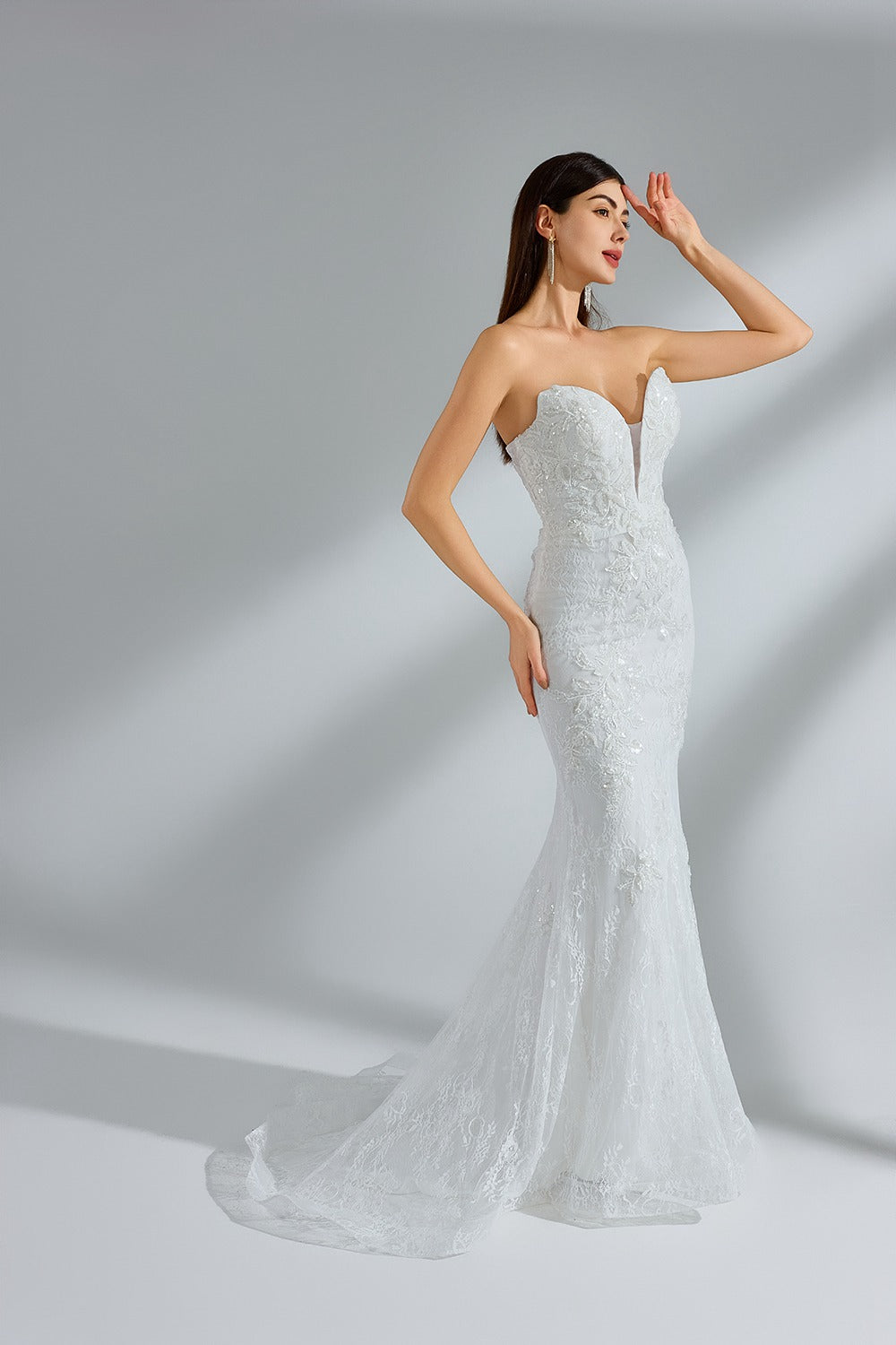 Wholesale Plus Size Lace Mermaid Wedding Dresses 32952