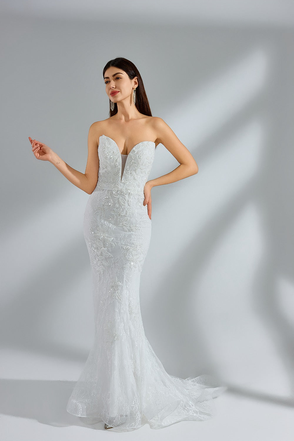 Wholesale Plus Size Lace Mermaid Wedding Dresses 32952