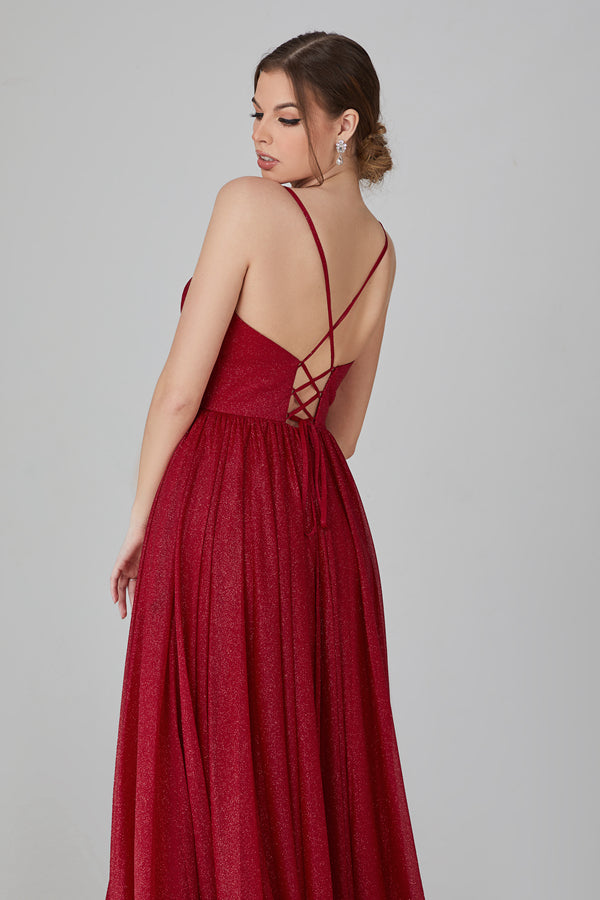 Wholesale Timeless Charm Wine Prom Gown - Embrace Classic Beauty 32765B