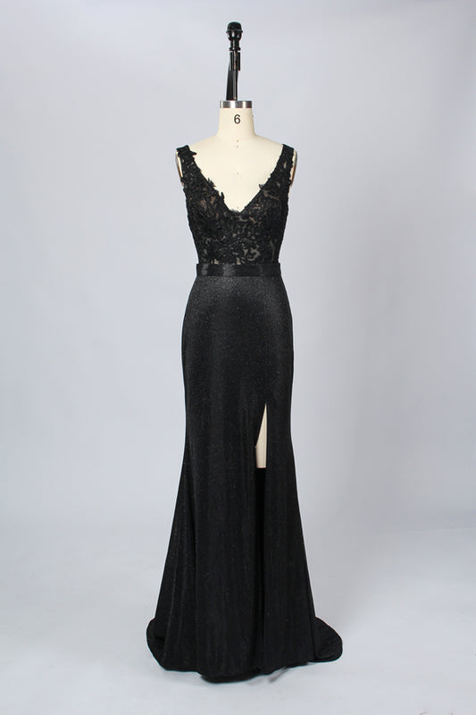 black lace prom