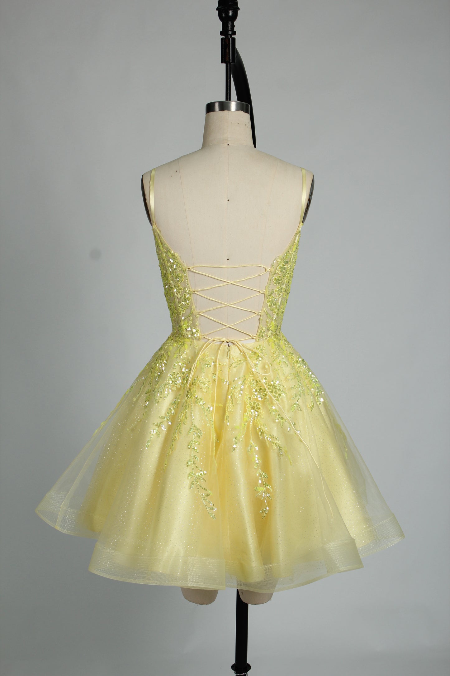 Sparkling Short Skirt with Sheer Tulle Overlay 32749