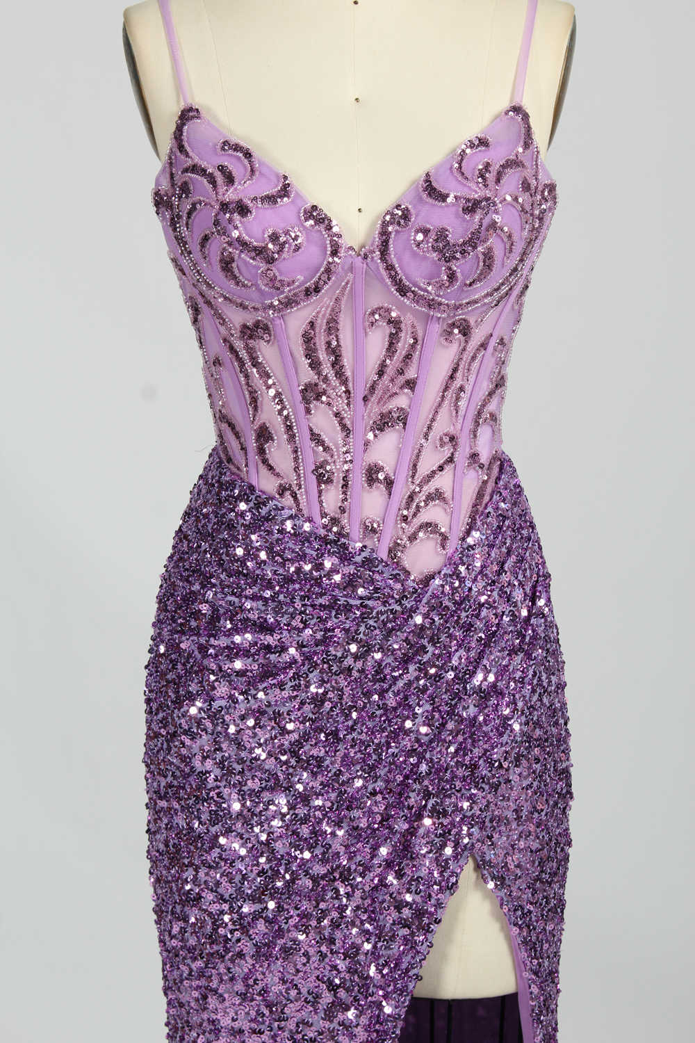 Shimmering Sequin Mermaid Prom Dress – Show-Stopping Elegance D-131