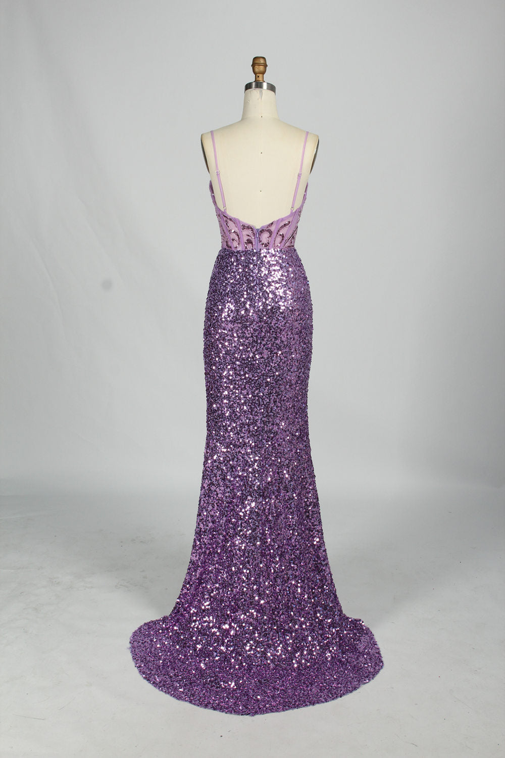 Shimmering Sequin Mermaid Prom Dress – Show-Stopping Elegance D-131