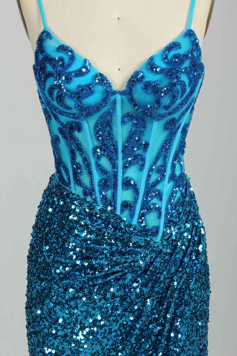 Shimmering Sequin Mermaid Prom Dress – Show-Stopping Elegance D-131