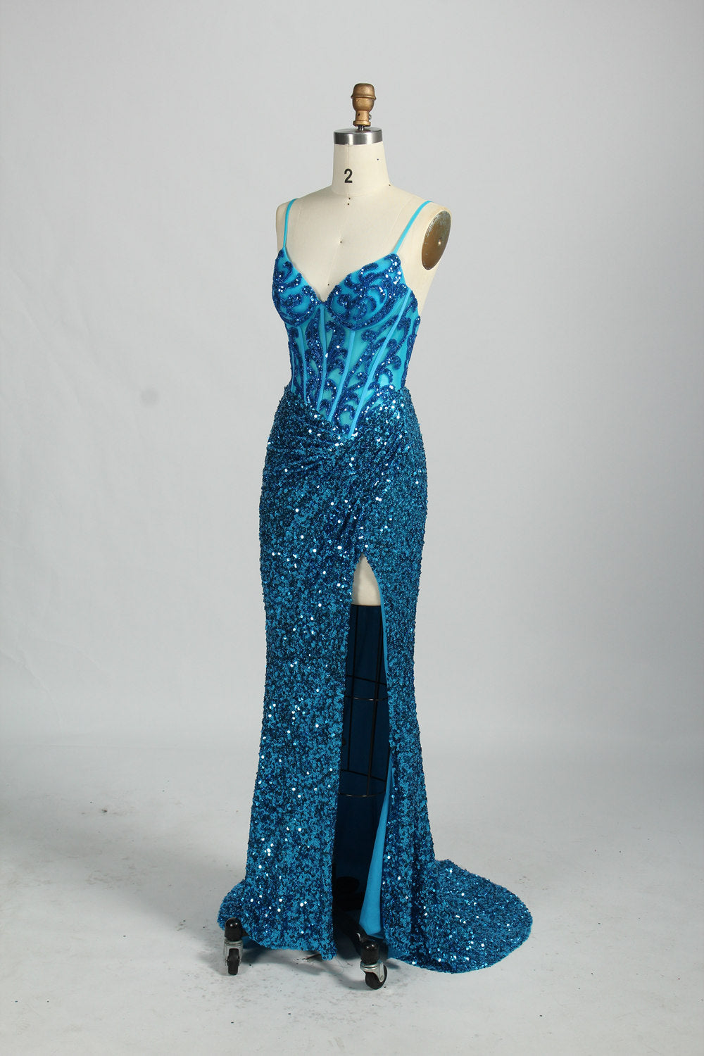 Shimmering Sequin Mermaid Prom Dress – Show-Stopping Elegance D-131