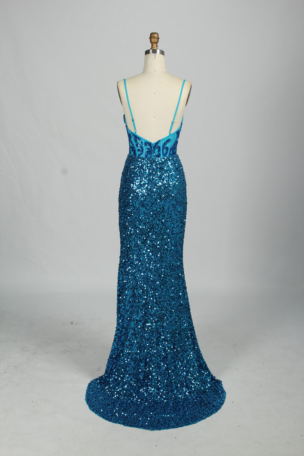 Shimmering Sequin Mermaid Prom Dress – Show-Stopping Elegance D-131