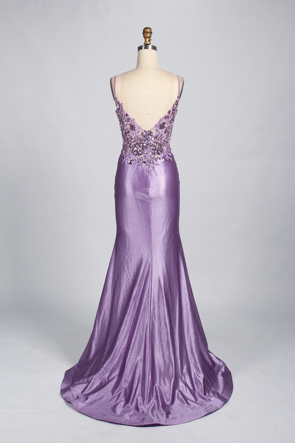 Lace Satin Split Prom Dress - Elegant and Alluring 33046